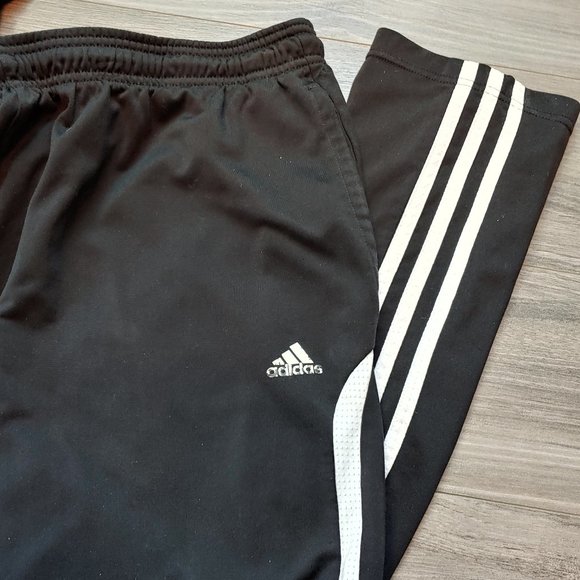 Excellent Used Condition Men's Adidas 3 Stripe Athletic Pant Black Size Medium - Picture 12 of 15